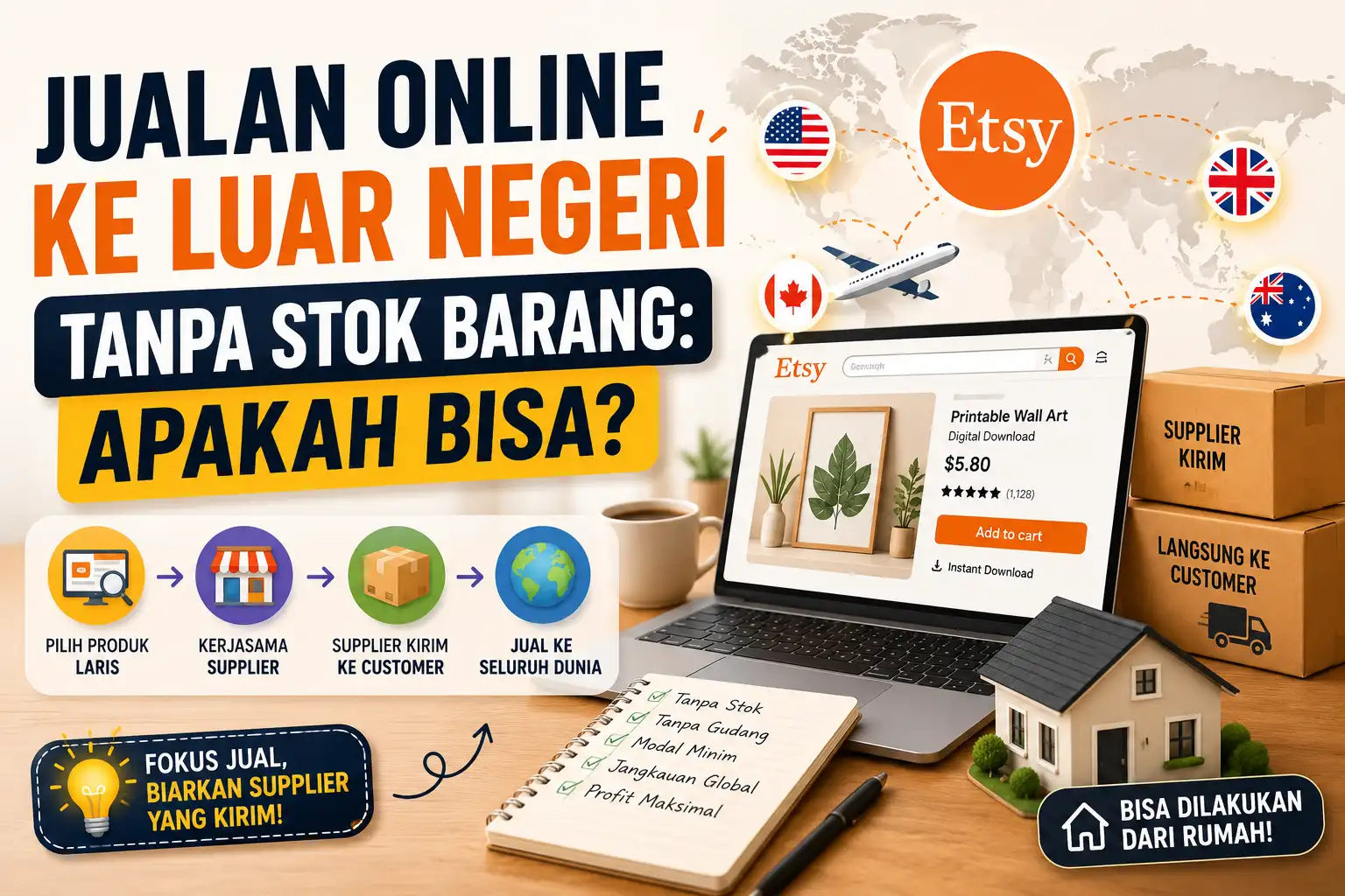 Jualan Online ke Luar Negeri Tanpa Stok Barang: Apakah Bisa?